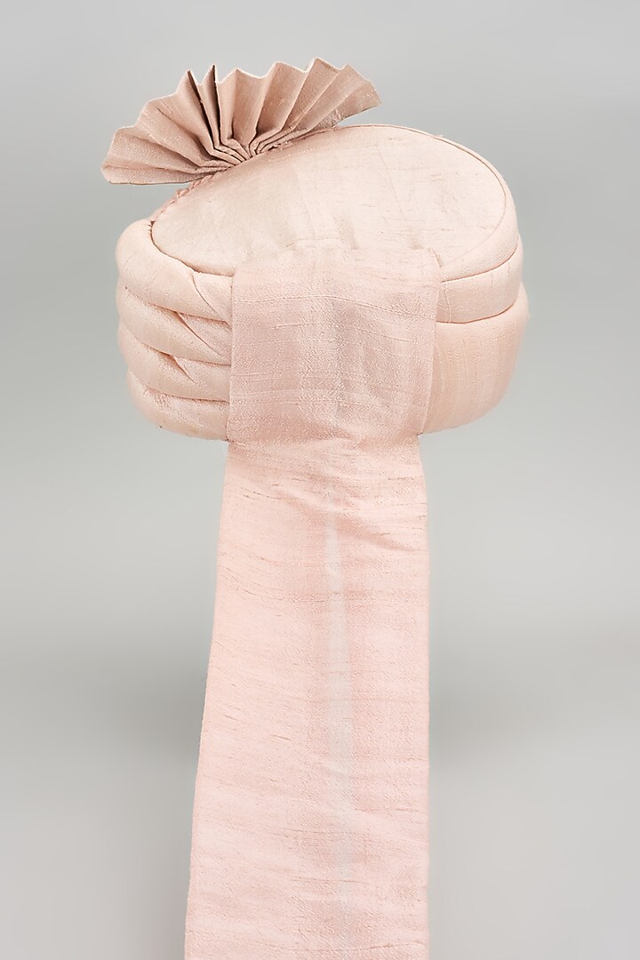 Pink Raw Silk Safa by Vanshik at Pernia's Pop Up Shop