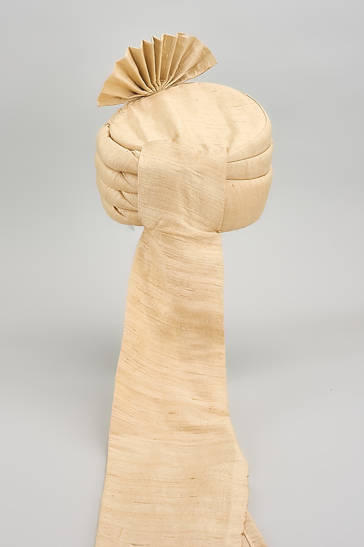 Gold Raw Silk Safa by Vanshik at Pernia's Pop Up Shop