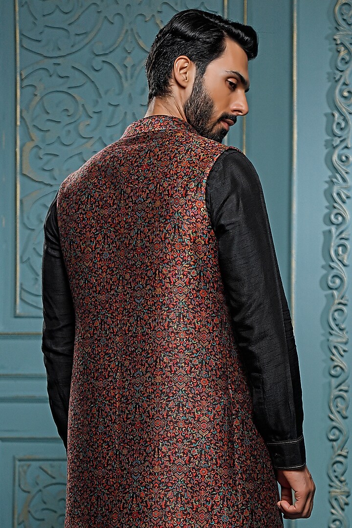 Multi-Coloured Pashmina Indo-Western Set by Vanshik at Pernia's Pop Up Shop