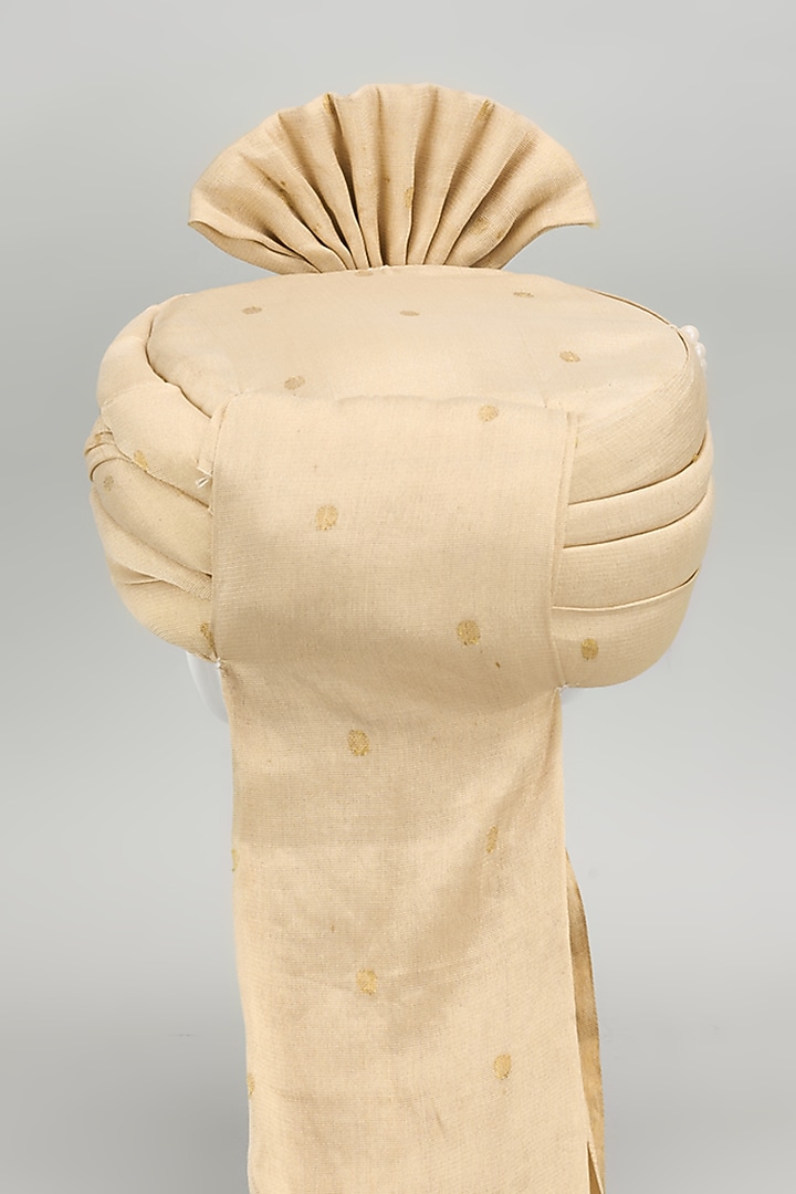 Gold Raw Silk Safa by Vanshik at Pernia's Pop Up Shop