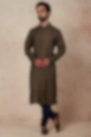 Teal Printed Kurta Set by Vanshik at Pernia's Pop Up Shop