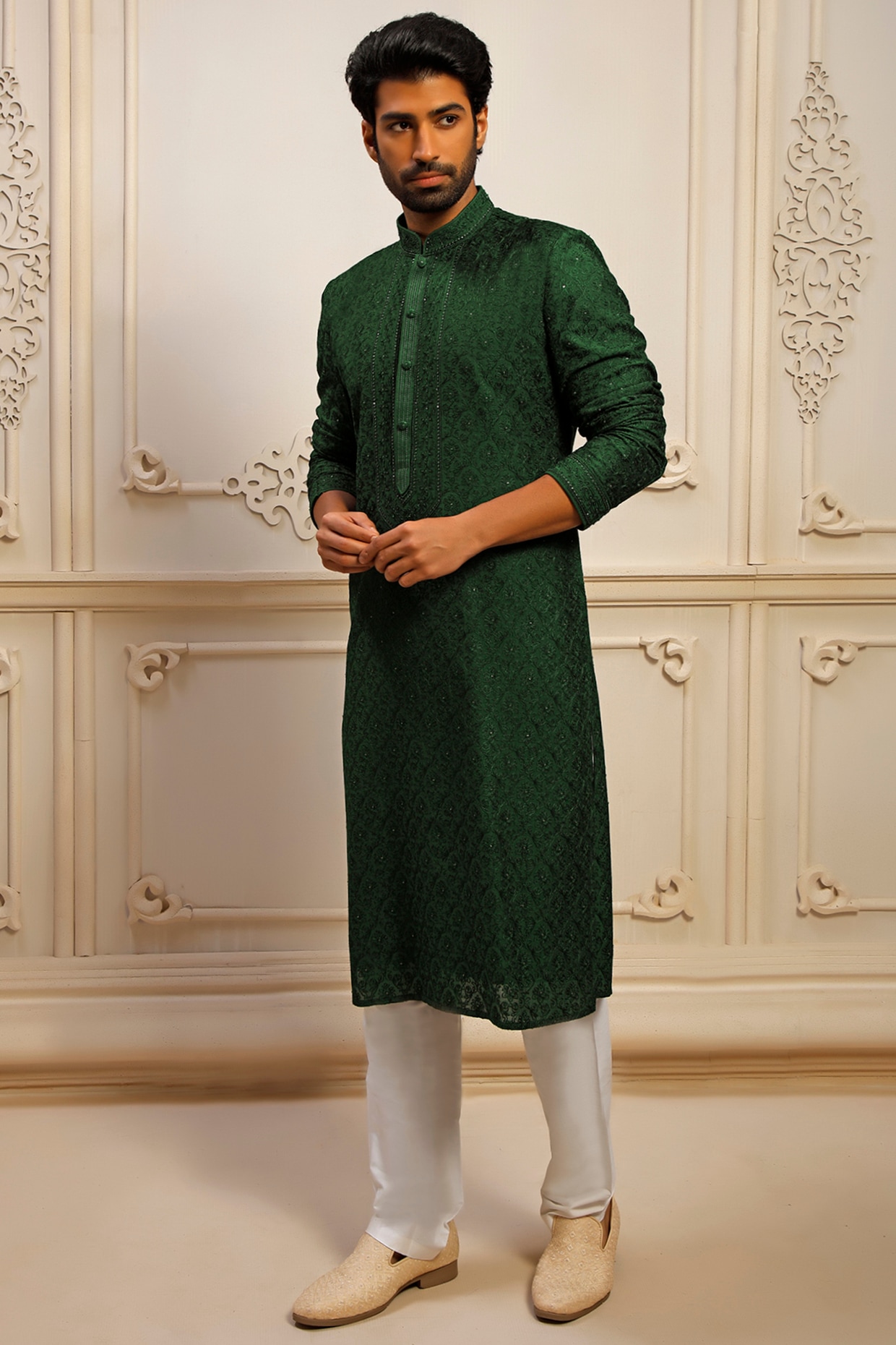 Mint green best sale kurta pajama