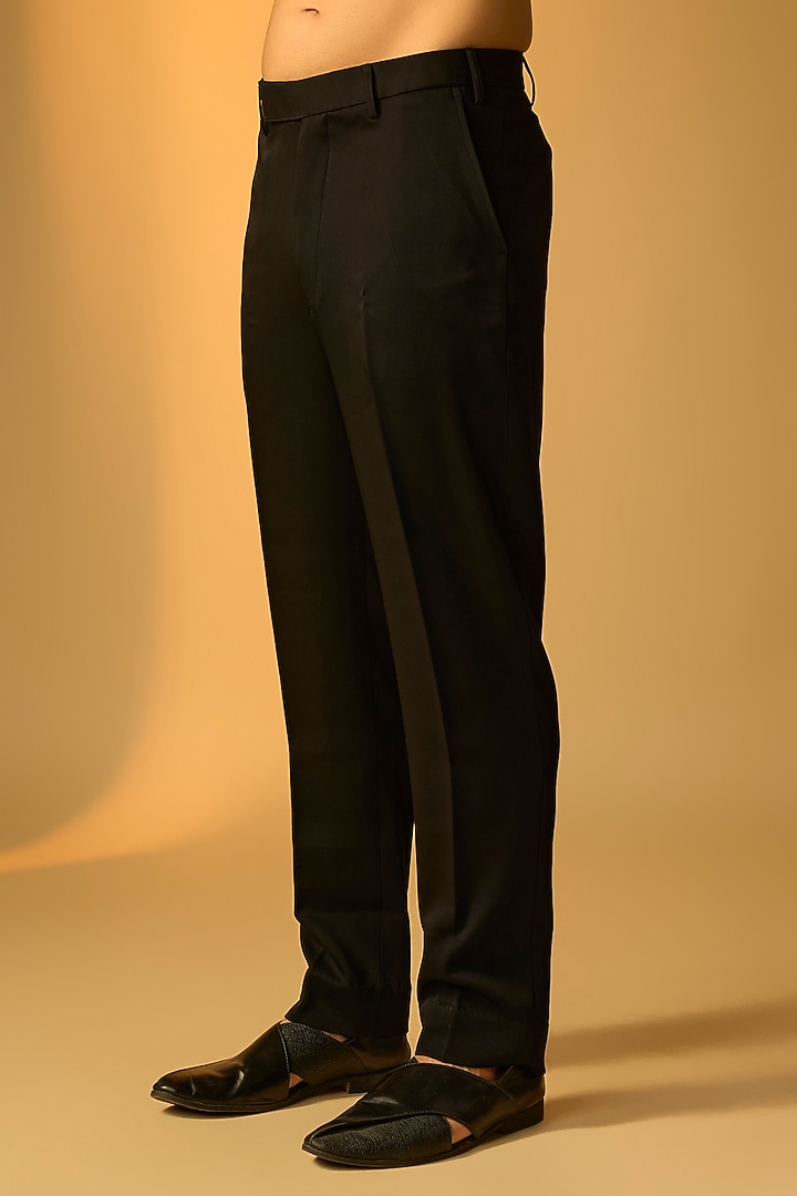 Black Silk Indo-Western Set by Vanshik at Pernia's Pop Up Shop