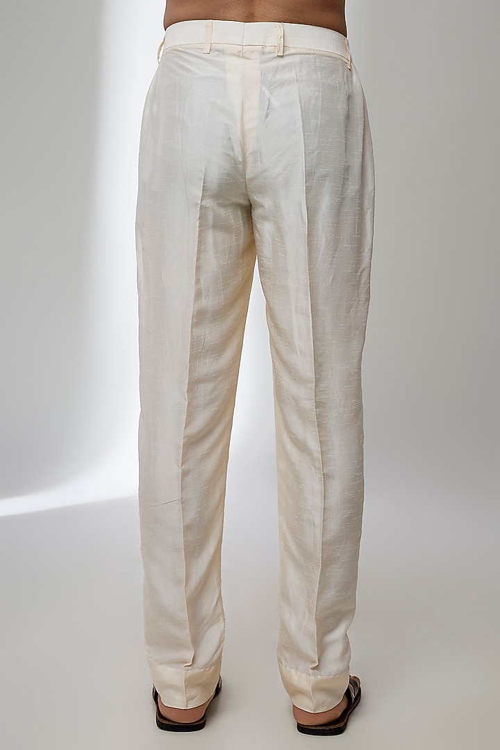 Pearl-Colored Silk Pants by Vanshik at Pernia's Pop Up Shop
