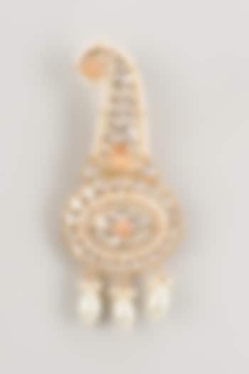 Gold Finish Kundan Polki & Pearl Kilangi by Vanshik at Pernia's Pop Up Shop