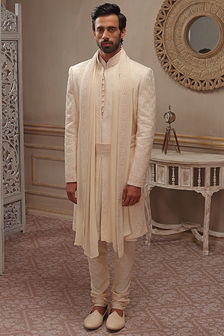 Pearl Embroidered Sherwani Set by Vanshik