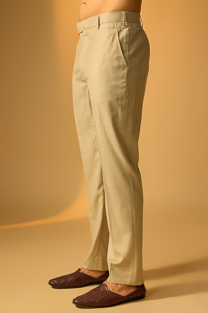 Olive Green Silk Groom Sherwani Set by Vanshik at Pernia's Pop Up Shop