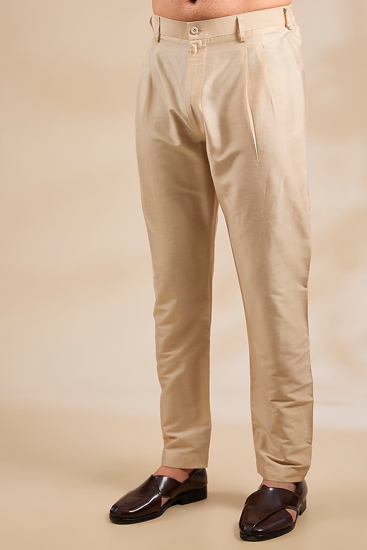 Brown Silk Kurta Set by Vanshik at Pernia's Pop Up Shop