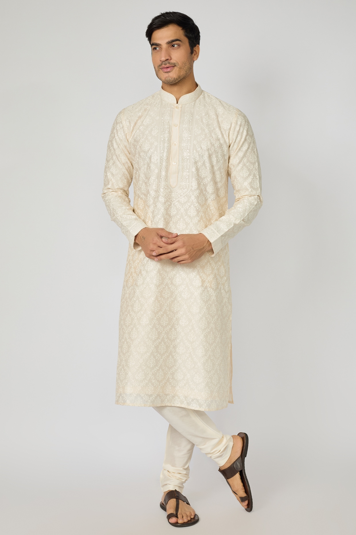 White discount punjabi kurta