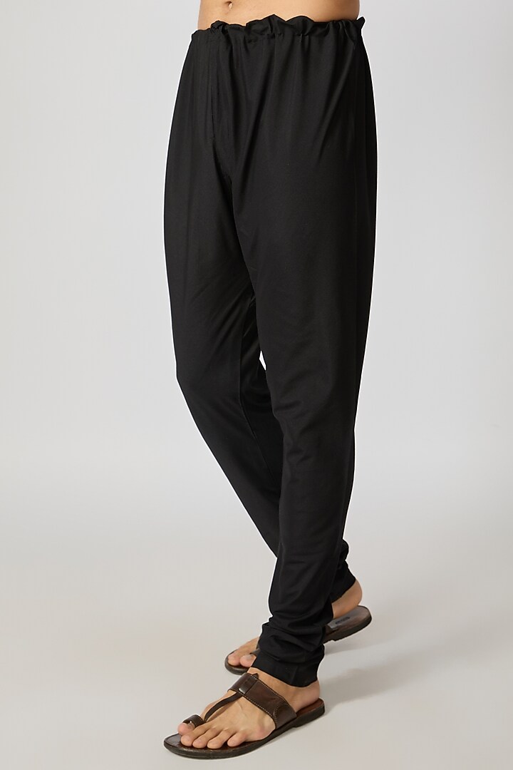 Black Dupion Silk Kurta Set by Vanshik at Pernia's Pop Up Shop