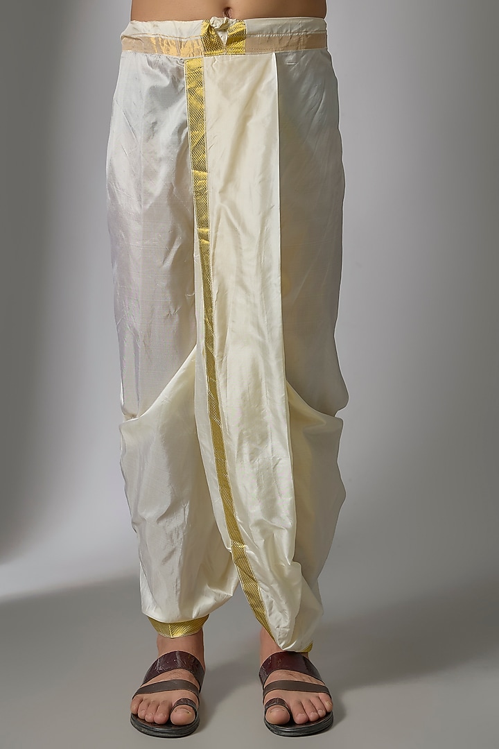 Ivory Silk Dhoti by Vanshik at Pernia's Pop Up Shop