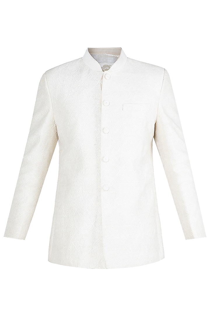 Cream Embroidered Jodhpuri Jacket by Vanshik
