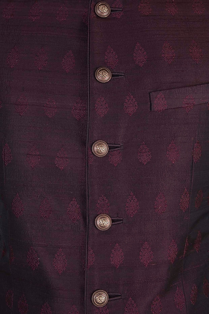 Wine Jodhpuri Jacket by Vanshik at Pernia's Pop Up Shop