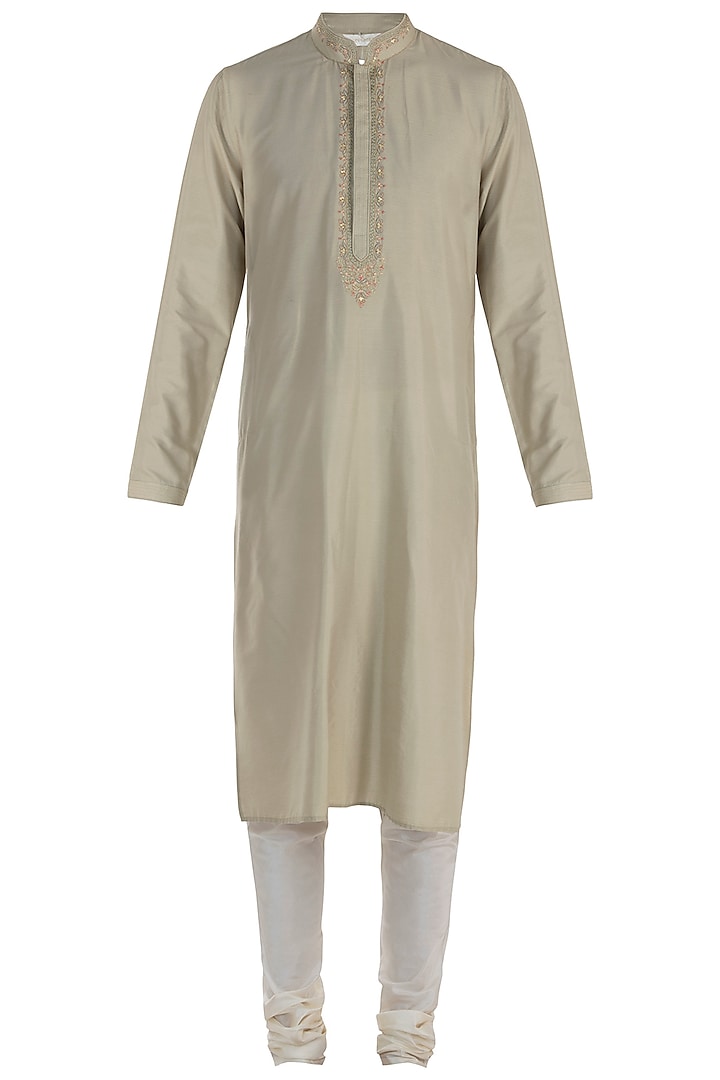 Mint embroidered kurta with pants available only at Pernia's Pop Up Shop.