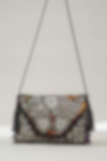Black Vintage Banjara Embroidered Clutch by Vipul Shah Bags at Pernia's Pop Up Shop