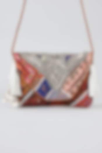 Multi-Colored Banjara Patch Fabric Thread Embroidered Handbag by Vipul Shah Bags at Pernia's Pop Up Shop