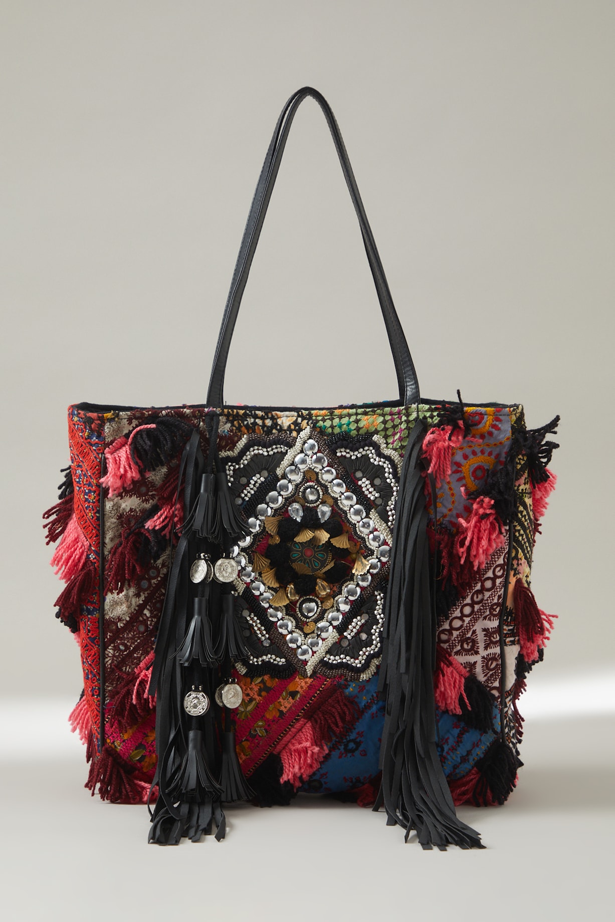Multi-Coloured Vintage Banjara Embellished Tote Bag by Vipul Shah Bags at  Pernia's Pop Up Shop