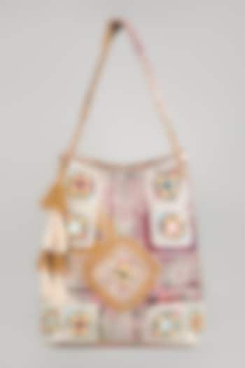 Multi-Colored Banjara Patch Fabric Embroidered Handbag by Vipul Shah Bags