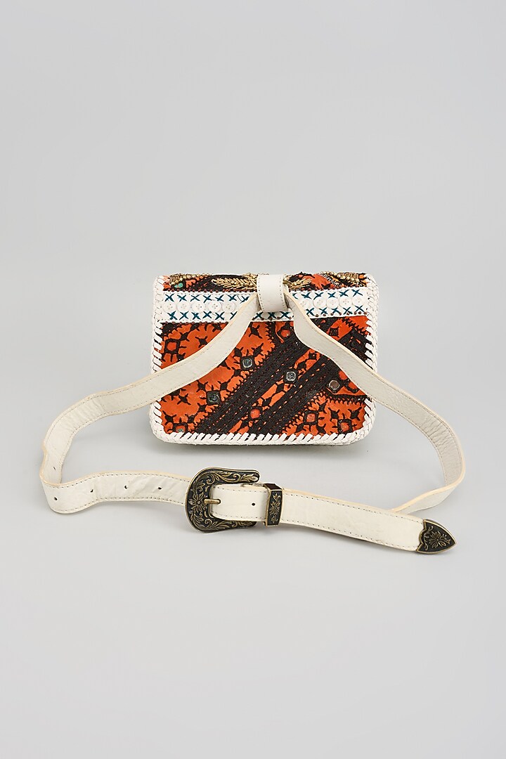 Multi-Colored Banjara Patch Fabric Embroidered Handbag by Vipul Shah Bags at Pernia's Pop Up Shop
