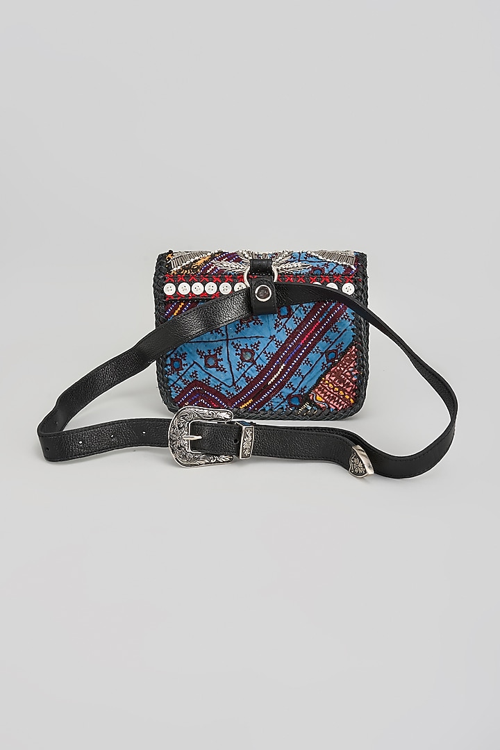 Multi-Colored Banjara Patch Fabric Embroidered Handbag by Vipul Shah Bags at Pernia's Pop Up Shop