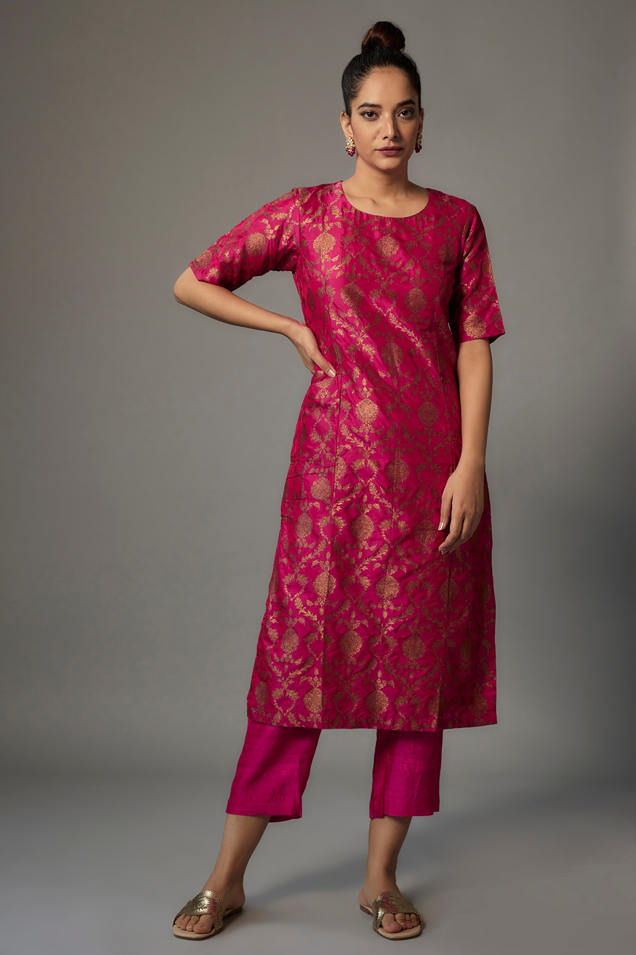 Banarasi deals silk kurtis