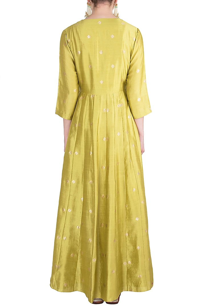 Light green angrakha kurta with pants available only at Pernia's Pop Up Shop.