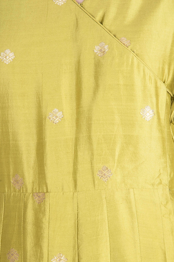 Light green angrakha kurta with pants available only at Pernia's Pop Up Shop.