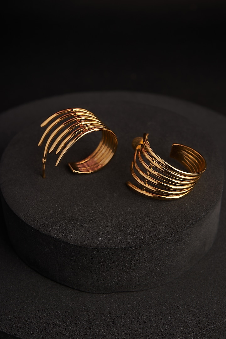 Gold Plated Zircon Hoop Earrings by Virago Jewellery at Pernia's Pop Up Shop