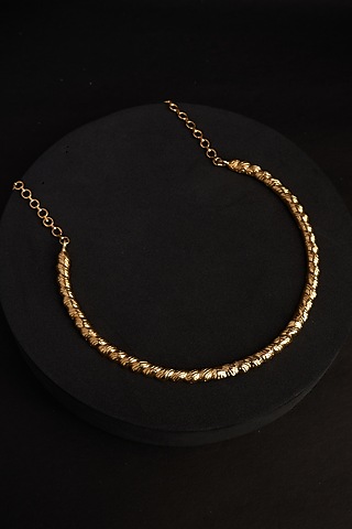 Gold Plated Zircon Necklace by Virago Jewellery