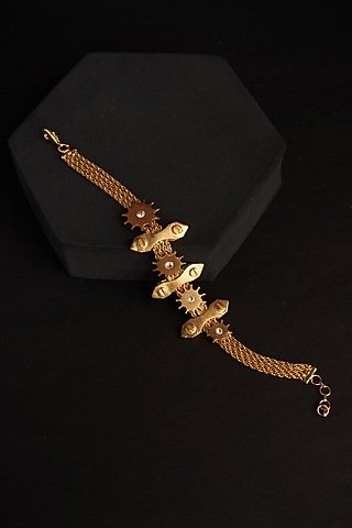Gold Plated Zircon Bracelet by Virago Jewellery