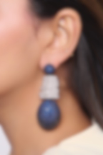 Silver Finish Dangler Earrings by Virago Jewellery at Pernia's Pop Up Shop