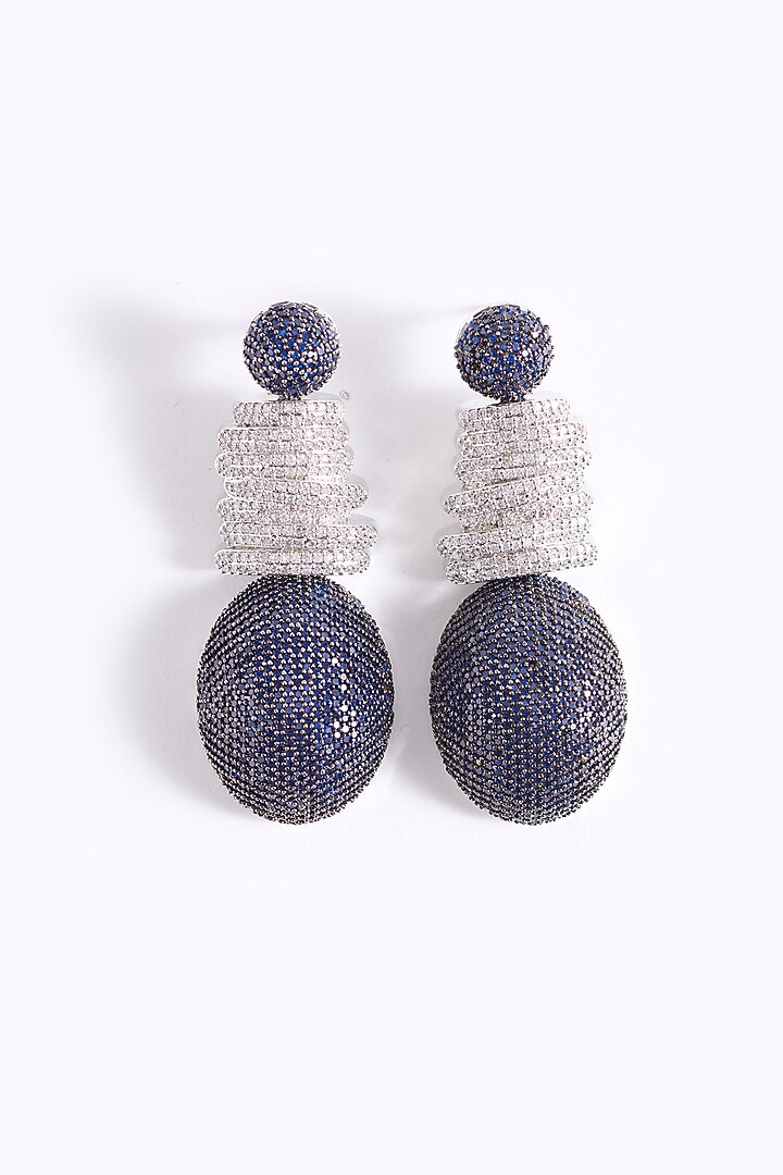 Silver Finish Dangler Earrings by Virago Jewellery at Pernia's Pop Up Shop