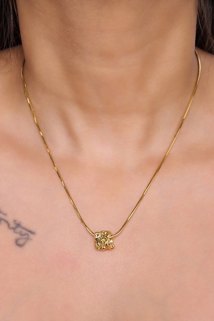 Gold Finish Pendant Necklace by Virago Jewellery at Pernia's Pop Up Shop