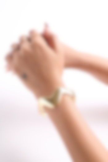 Gold Finish Curved Necklace by Virago Jewellery at Pernia's Pop Up Shop