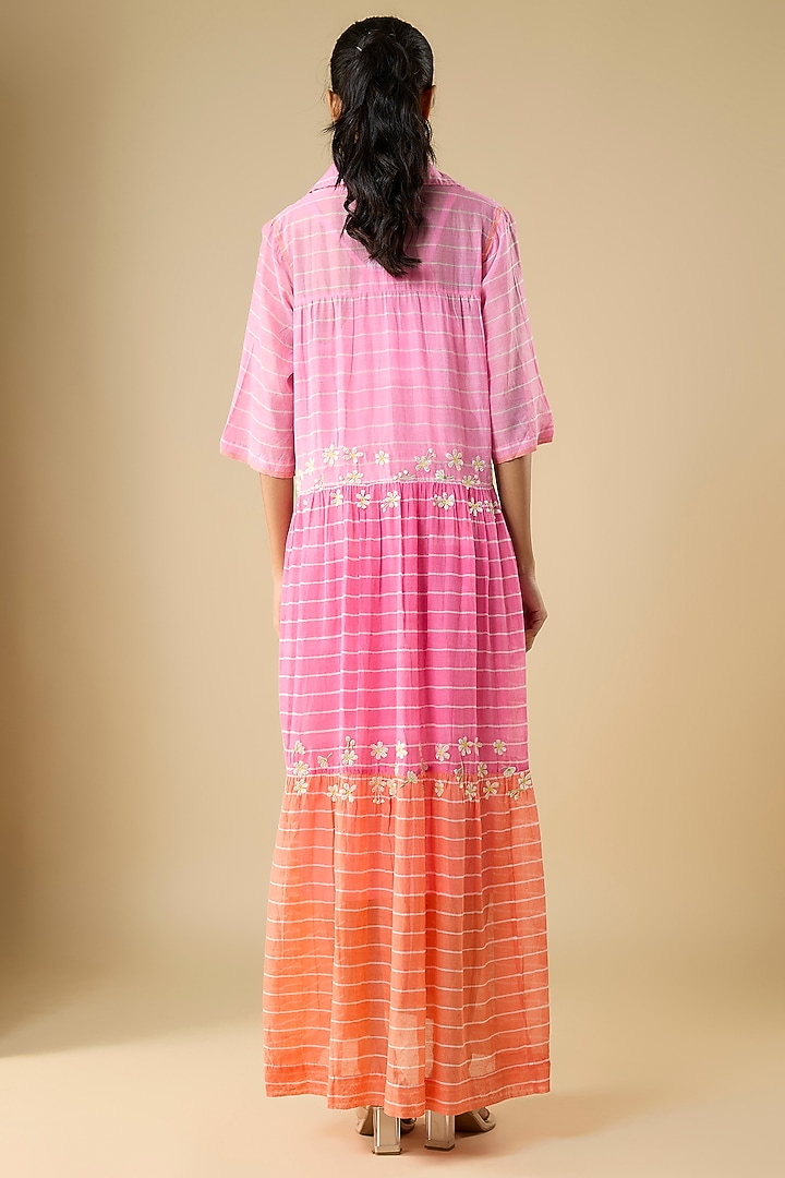 Multi-Colored Cotton Printed Vacation Dress With Inner by Vineet Rahul at Pernia's Pop Up Shop