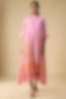 strapless open back dress Rhoda Light Pink Twist Halter-Neck Cape Maxi Dress – Club L London main image 0
