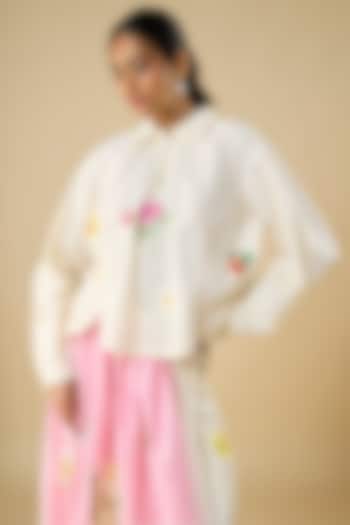 Ivory Cotton Top by Vineet Rahul at Pernia's Pop Up Shop