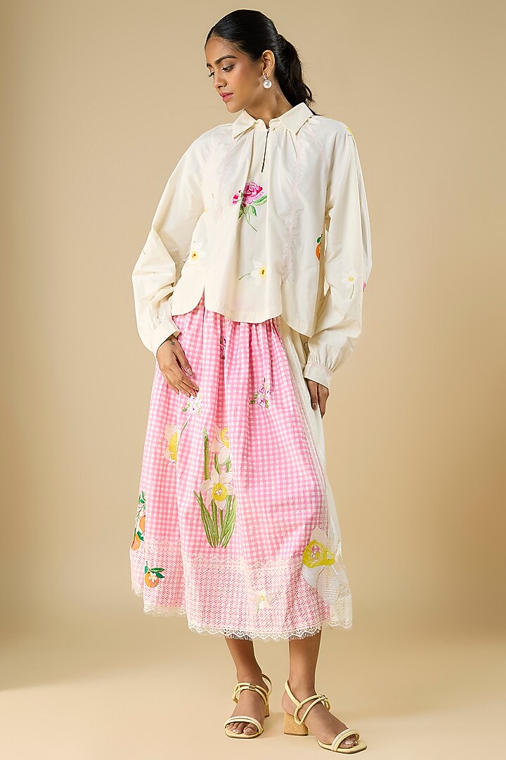 Ivory Cotton Top by Vineet Rahul at Pernia's Pop Up Shop