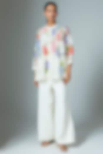 White Chanderi Top by Vineet Rahul at Pernia's Pop Up Shop