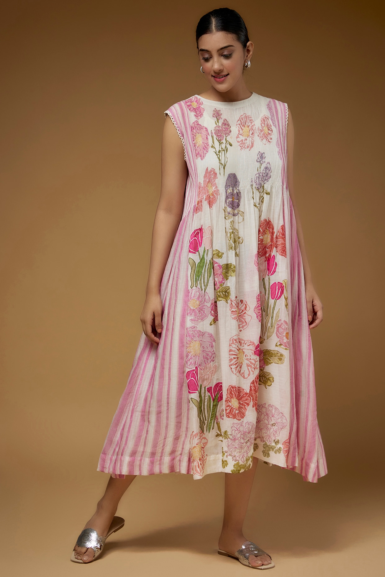 Stitched Baby Blue Pigment Print Cotton Suits Online With Mulmul Dupatta |  Kiran's Boutique