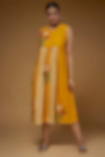 Yellow Cotton Dress by Vineet Rahul