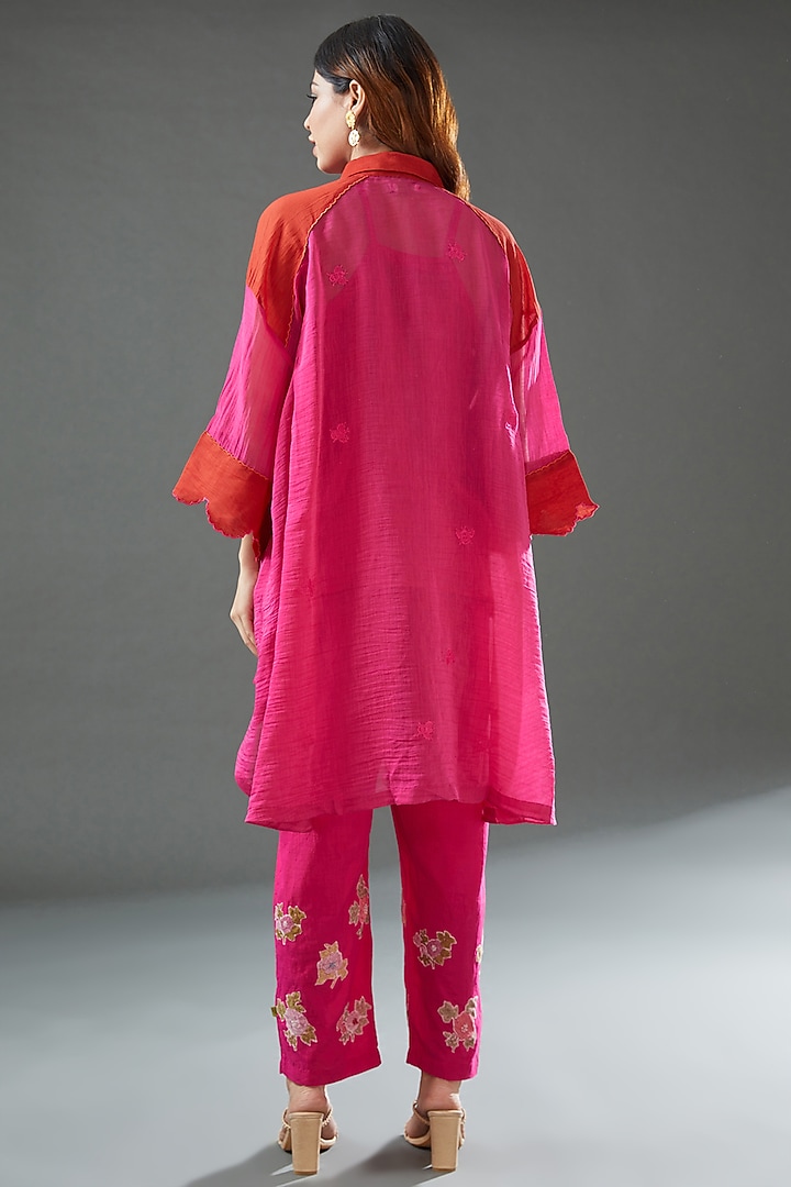 Pink Cotton Printed Shirt by Vineet Rahul at Pernia's Pop Up Shop