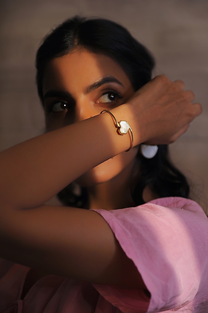Gold Plated Handcrafted Bracelet by Varnika Arora