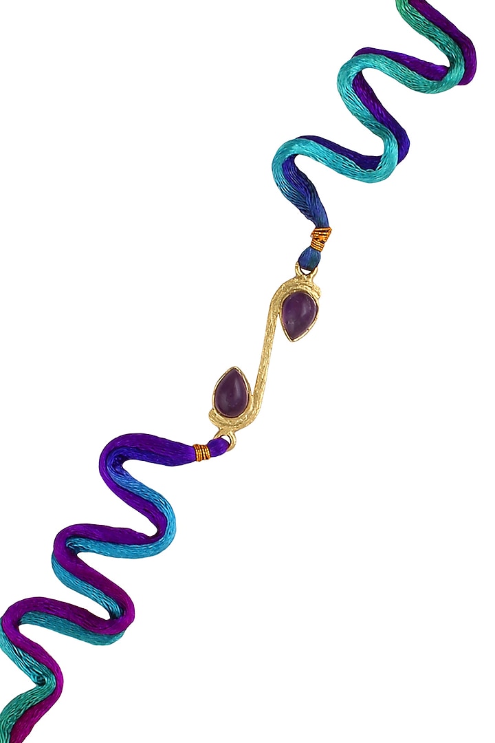 Varnika Arora presents Amethyst semi precious stone rakhi available only at Pernia's Pop Up Shop.