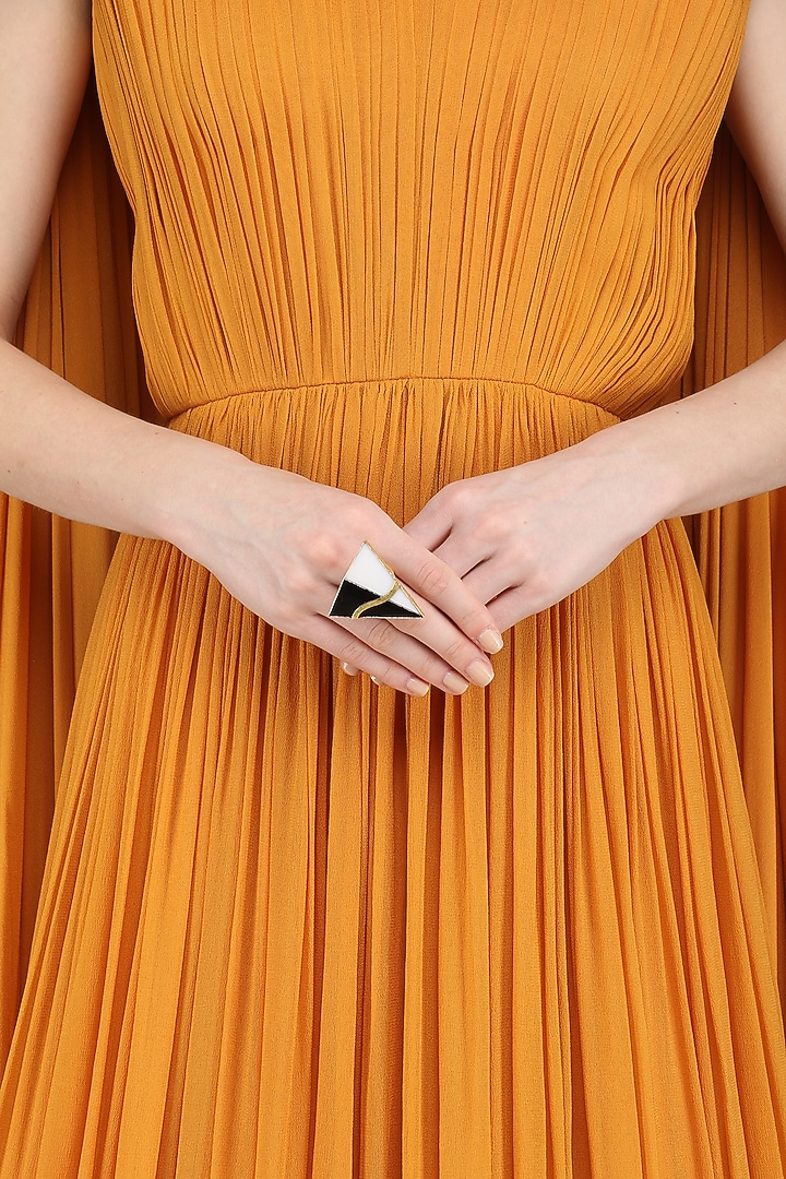 Gold plated black onyx ring available only at Pernia's Pop Up Shop.