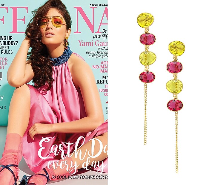 Gold plated Rill Earrings available only at Pernia's Pop Up Shop.