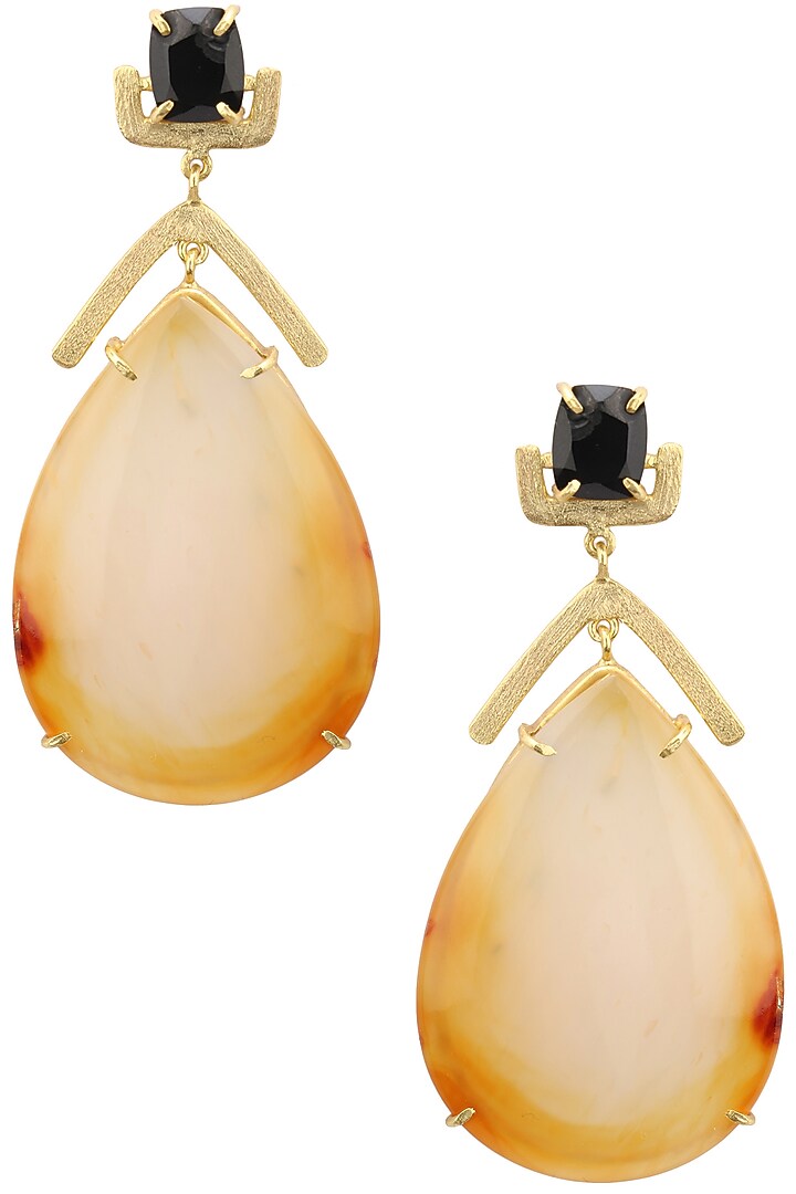Gold plated Sandbar Earrings available only at Pernia's Pop Up Shop.