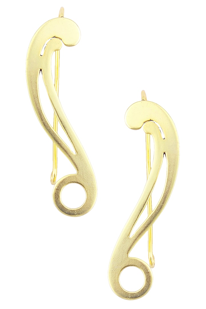 Varnika Arora presents Gold plated statement ear cuffs available only at Pernia's Pop Up Shop.