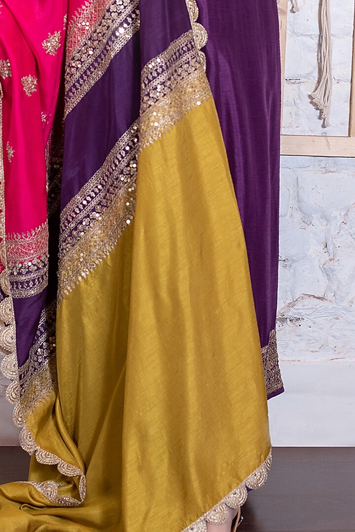 Purple Embroidered Kurta Set by Vasavi Shah at Pernia's Pop Up Shop