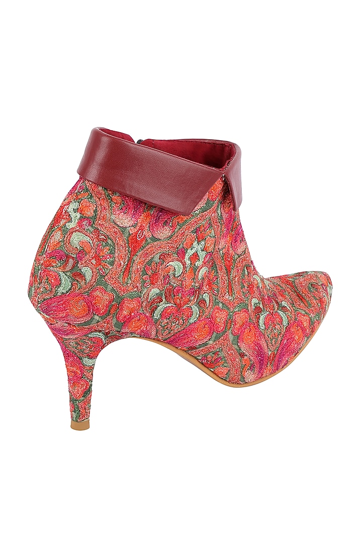 Multi Colored Kashmiri Embroidered Boots by Veruschka By Payal Kothari at Pernia's Pop Up Shop